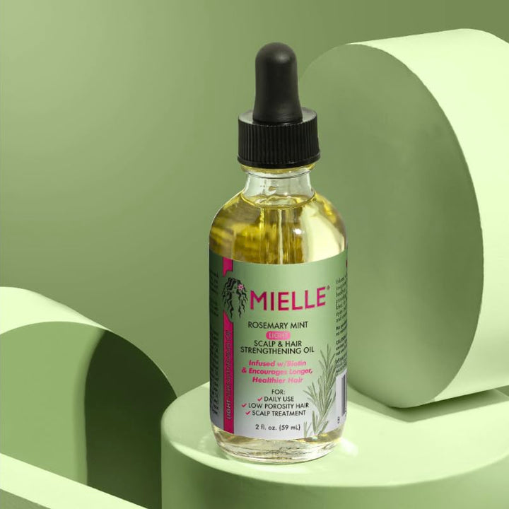 Mielle Organics Rosemary Mint Light Scalp & Hair Strengthening Oil, 2 Ounce