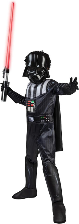 Star Wars Official Halloween Costume Accessory - Light Up Retractable Plastic Saber Darth Vader