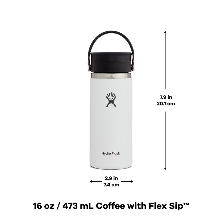 Hydro Flask Stainless Steel Wide Mouth Bottle with Flex Sip Lid and Double-Wall Vacuum Insulation for Coffee, Tea and Drinks 16 Oz Lupine