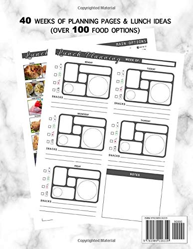 Weekly Lunch Planner: School Year Lunchbox Planner for the PlanetBox Rover Bento Box: 40 Weeks of Planning Pages & Lunch Ideas (Bento Lunch Box Planners)