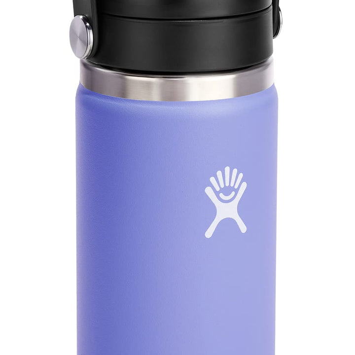 Hydro Flask Stainless Steel Wide Mouth Bottle with Flex Sip Lid and Double-Wall Vacuum Insulation for Coffee, Tea and Drinks 16 Oz Lupine