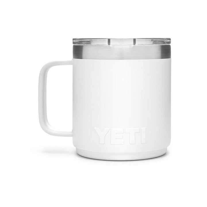 YETI Rambler 10 oz Stackable Mug, Vacuum Insulated, Stainless Steel with MagSlider Lid, White