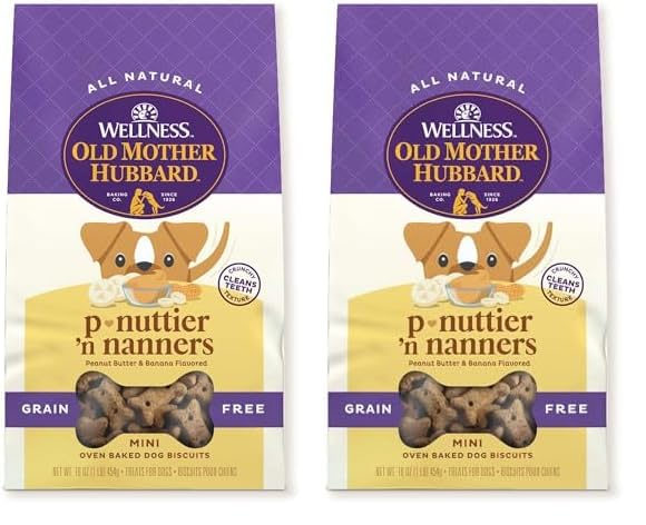 Wellness Old Mother Hubbard Pick of the Patch Grain Free Natural Dog Treats, Crunchy Oven-Baked Biscuits, Ideal for Training, Mini Size, 16 ounce bag Pumpkin & Carrot 1 Pound (Pack of 1)