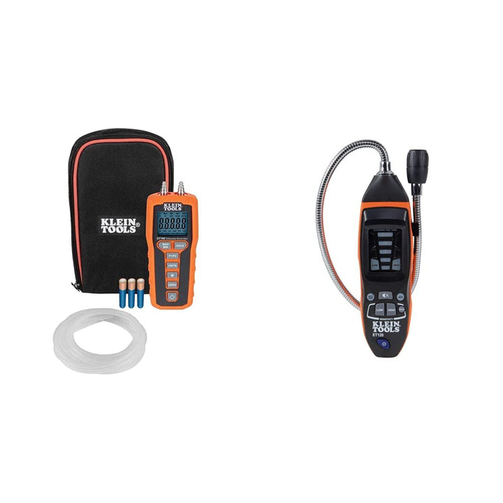 Digital Manometer and Gas Leak Detector Bundle | Klein Tools Tester + Leak Tester