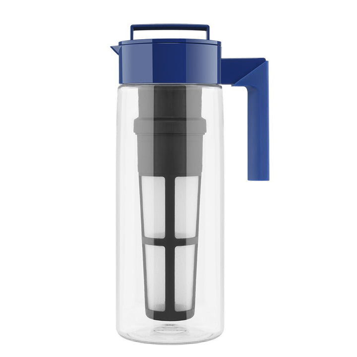 Takeya Iced Tea Maker with Patented Flash Chill Technology Made in USA, 2 Quart, Blueberry & Patented and Airtight Pitcher Made in the USA, 2 Quart, Blueberry