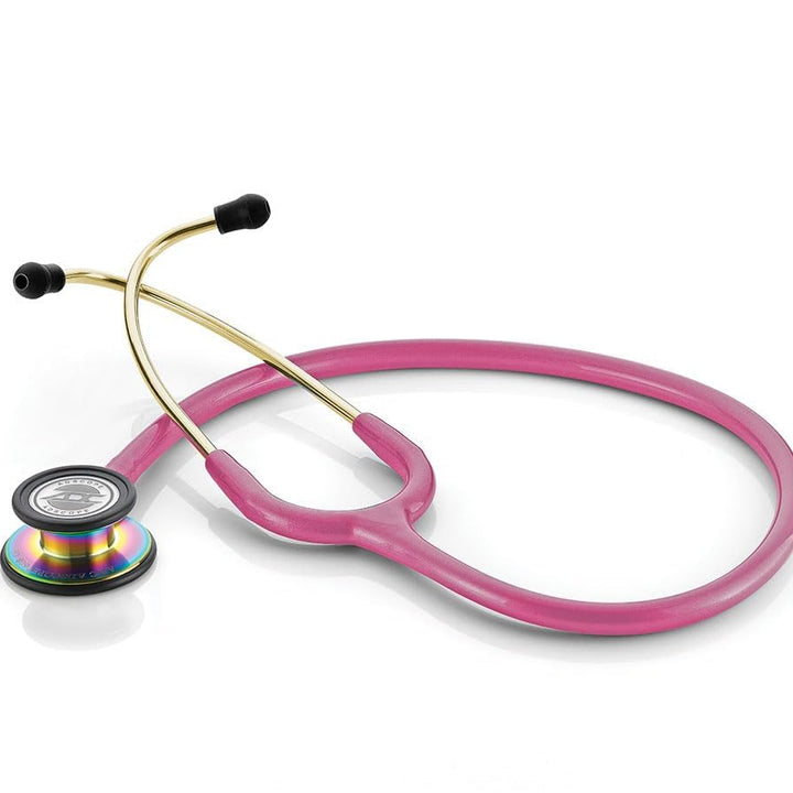 ADC Adscope 608 Premium Convertible Clinician Stethoscope with Tunable AFD Technology, Adult Diaphragm and Adult Bell or Pediatric Diaphragm, 31 inch Length, Iridescent Metallic Raspberry