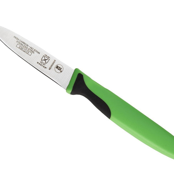 Mercer Culinary Millennia Colors 3-Inch Slim Paring Knife, Green 3" Slim Paring Knife