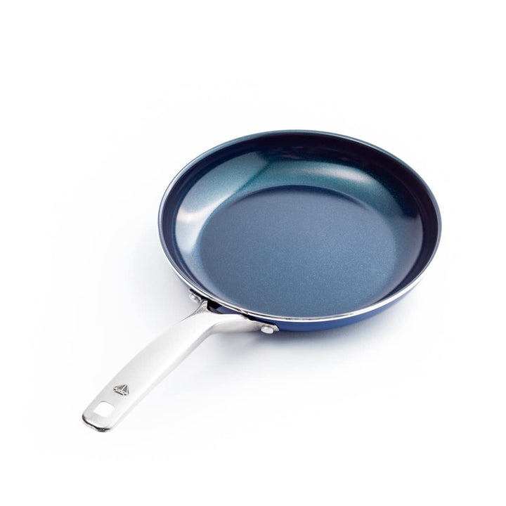 Cookware Diamond Infused Ceramic Nonstick 10" Frying Pan Skillet, PFAS-Free, Dishwasher Safe, Oven Safe, Blue Non-Induction