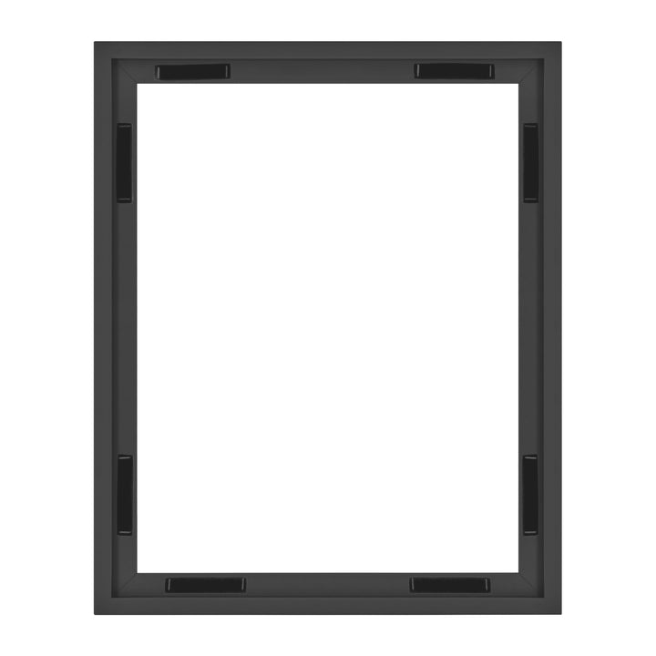 MCS Floating Frame with Canvas Included, Art Frames for Canvas Paintings with Adhesive Fasteners and Hanging Hardware, Walnut Woodgrain, 18 x 24 Inch 18x24