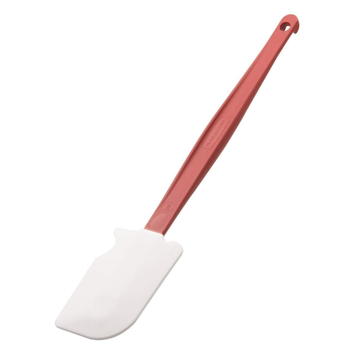 Rubbermaid Commercial Products High Heat Resistant Silicone Heavy Duty Spatula/Food Scraper, 13.5-Inch, 500 Degrees F, Red Handle, for Baking/Cooking/Mixing, Commercial Dishwasher Safe