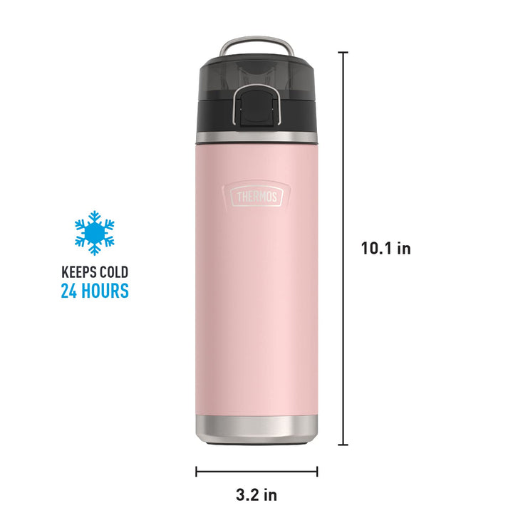 ICON SERIES BY THERMOS Stainless Steel Water Bottle with Spout 24 Ounce, Sunset Pink