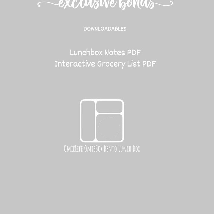 Weekly meal planner for school and summer camp lunches | OmieLife OmieBox Bento Lunch Box: DOWNLOADABLE FREE BONUS Lunch cute Notes PDF + Grocery ... meal planner for BENTO BOX COLLECTION)