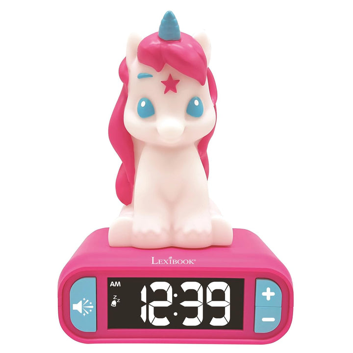 Lexibook - Unicorn Digital Alarm Clock for Kids with Night Light, Snooze and Unicorn Sound Effects, Childrens Clock, Luminous Unicorn, Pink Colour - RL800UNI