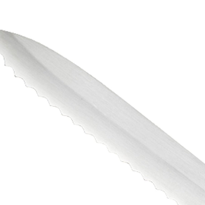 Mercer Culinary Ultimate White, 8 Inch Wavy Edge Offset Utility Knife