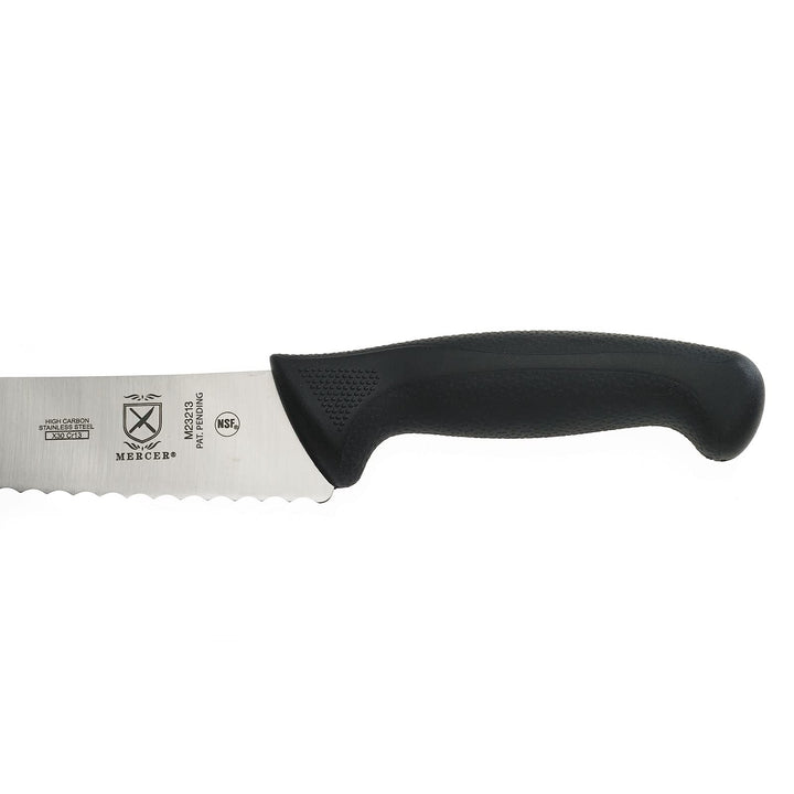 Mercer Culinary M23213 Millenia Black Handle, 12-Inch Wavy Edge, Brisket Knife