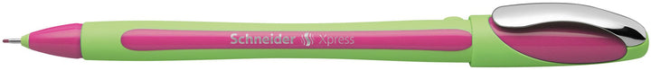 Xpress Premium Fineliner, 0.8 mm Porous Point, Light Green Ink, Pink Ink, Box of 10 Pens (190009)