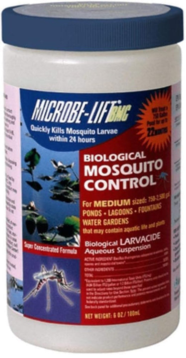 MICROBE-LIFT BMC Biological Mosquito Control, Liquid Treatment for Medium-Sized Decorative Water Gardens Up to 2,000 Gallons, Fountains and Ponds, 6 Fl Oz 6 Fluid Ounces