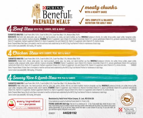 Beneful IncrediBites Grilled Chicken Flavor and Filet Mignon Flavor Wet Food for Small Dogs Variety Pack - 3.5 Ounce (Pack of 12) 3.5 Ounce (Pack of 12)