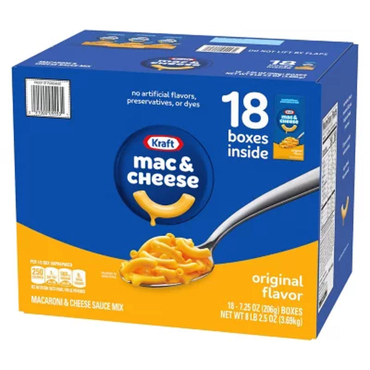Kraft Original Macaroni and Cheese Dinner, 7.25Oz., 18Pk.
