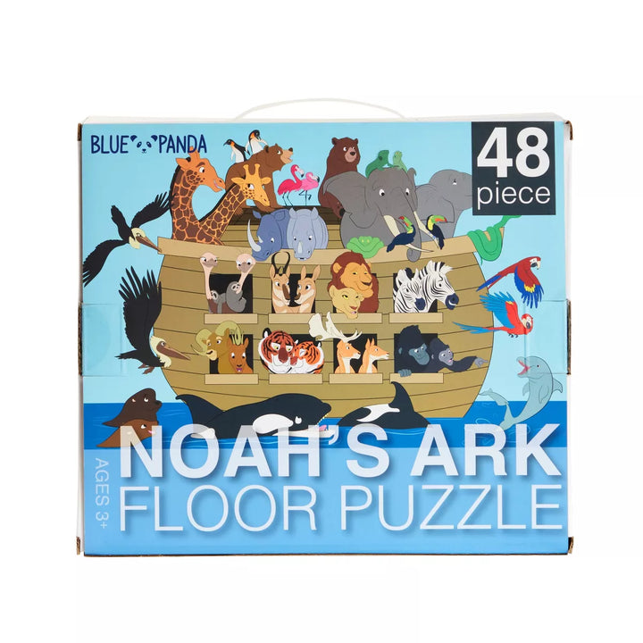 Blue Panda 48-Piece Noahs Ark Jumbo Floor Puzzle for Kids Ages 3-5, Jigsaw Puzzle for School Classroom Learning Activities, 2X3 Ft