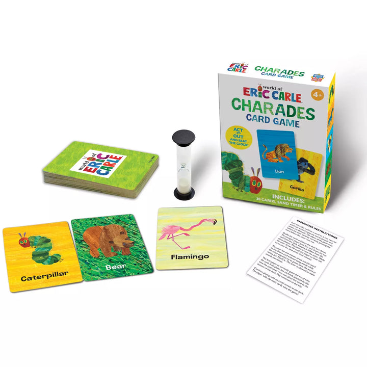 Masterpieces World of Eric Carle Charades Travel Card Game for Kids.