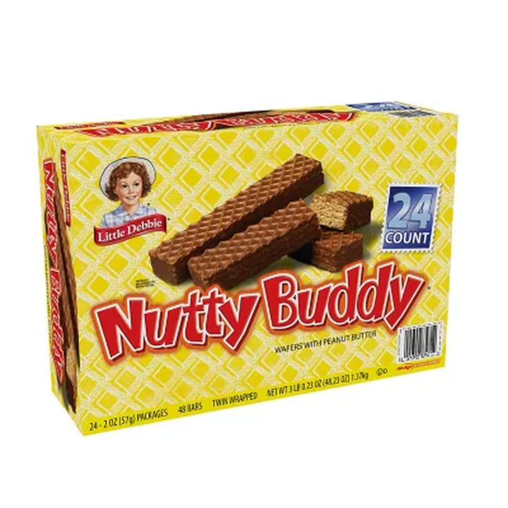 Little Debbie Nutty Buddy Bars 2.1 Oz., 24 Pk.