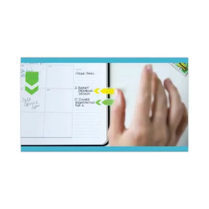 Post-It - Arrow Message 1" Flags - "Sign and Date" - Green - 2 50-Flag Dispensers/Pack