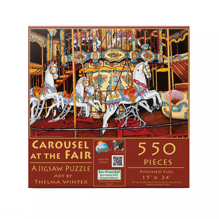 Sunsout Carousel at the Fair 550 Pc Jigsaw Puzzle 62701