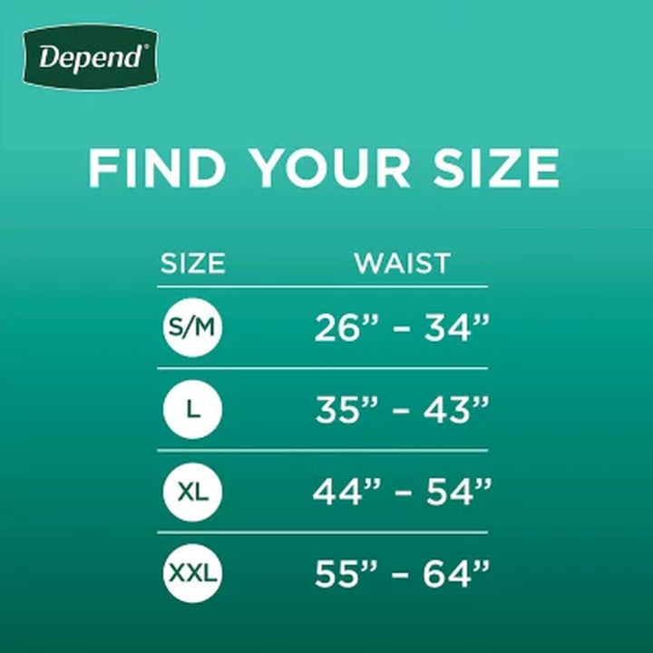 Depend Fresh Protection Incontinence Underwear for Men - Choose Your Size