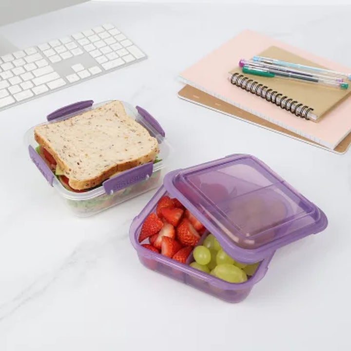 Sistema Lunchstack to GO Stackable Lunch Containers 4-Pack