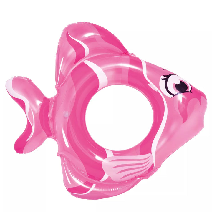 Pool Central 31" Pink Inflatable Fish Children'S Swim Ring Tube Float