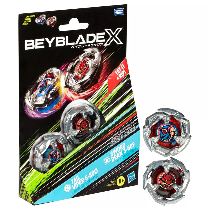 Beyblade Tail Viper Stamina and Sword Dran Attack Battle Tops