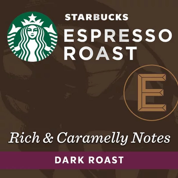 Starbucks by Nespresso Espresso Coffee Pods, Dark Roast 60 Ct.