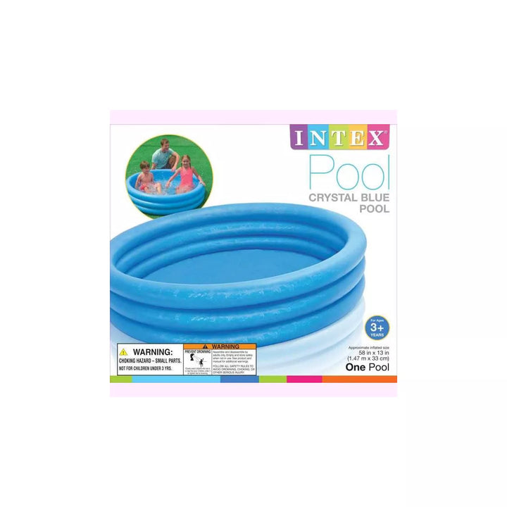 INTEX Crystal Blue Kids Outdoor Inflatable 58" Swimming Pool | 58426EP