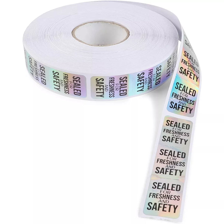 Stockroom plus 500-Pack Tamper Evident Sticker Roll, Sealed for Safety Labels (3.5 X 0.75 In)