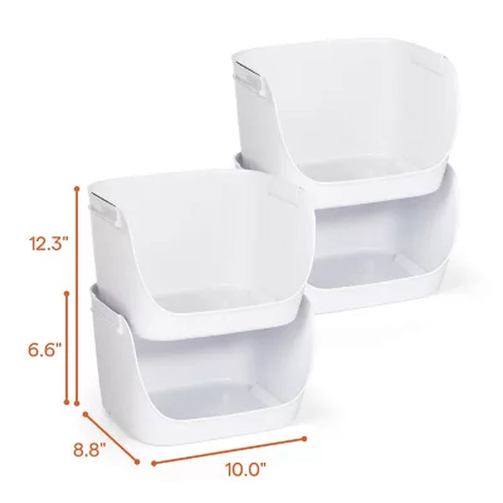 Youcopia Shelfbin 4-Piece Stacking Pantry Bins Set