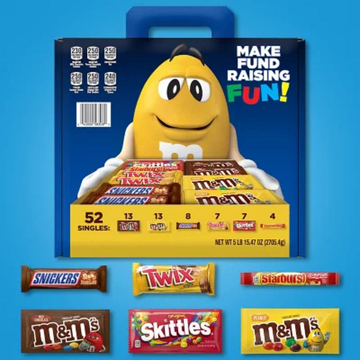 Mars Fundraiser Variety Pack Candy Bars, Full Size, 52 Pk.