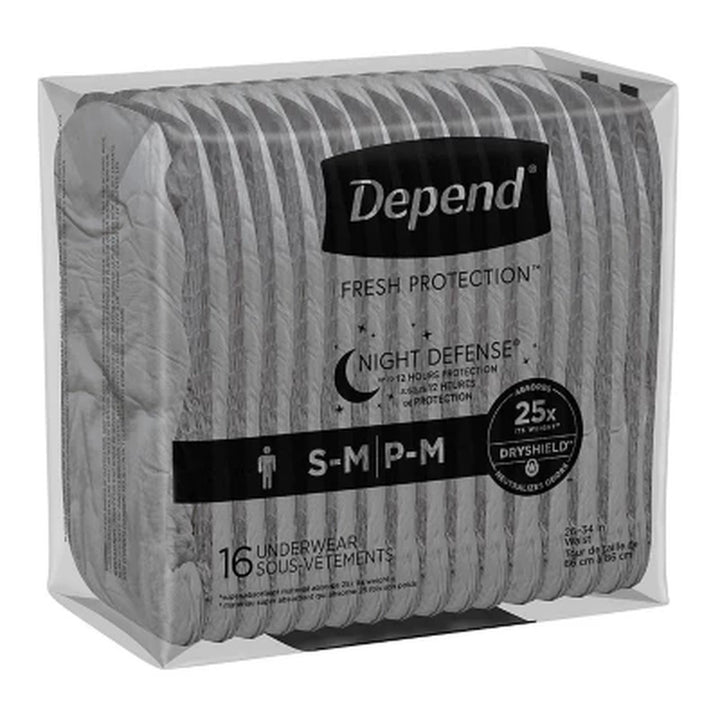 Depend Night Defense Adult Incontinence Underwear for Men - Choose Your Size