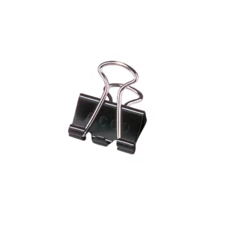 ACCO Binder Clips, Mini, Black/Silver, 12 Count