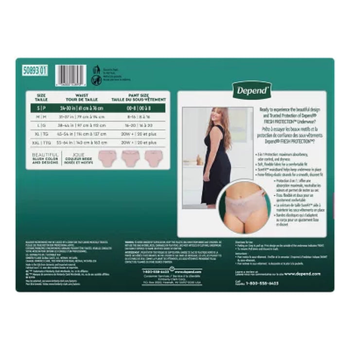 Depend Fresh Protection Incontinence Underwear for Women - Choose Your Size