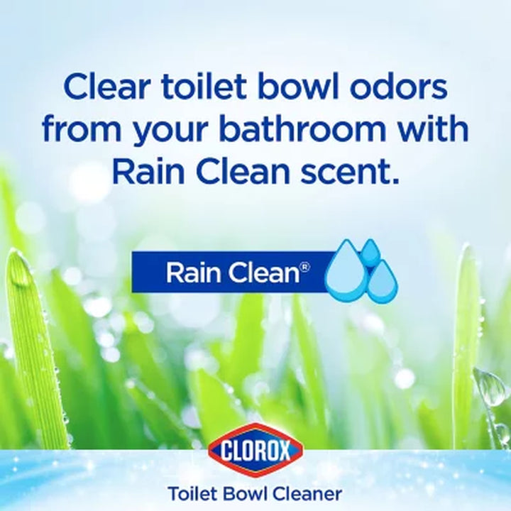 Clorox Toilet Bowl Cleaner with Bleach, Rain Clean 24 Oz., 6 Pk.
