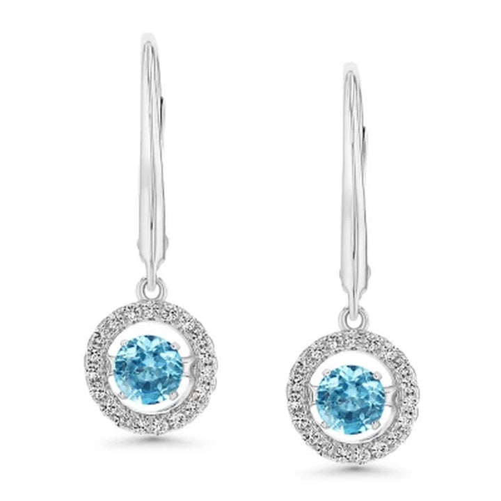 925 Sterling Silver Lab Created Gemstone and White Sapphire Dancing Set