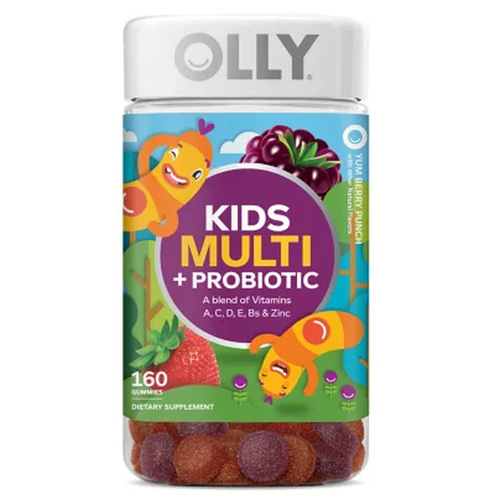 OLLY Kids Multivitamin + Probiotic Gummy, Berry 160 Ct.