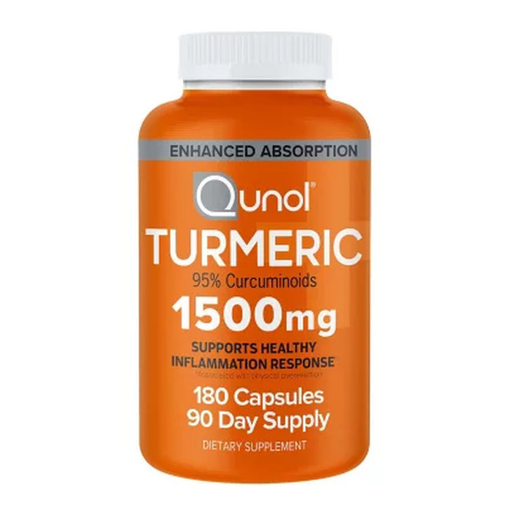 Qunol Turmeric Curcumin 1500Mg Capsules 180 Ct.