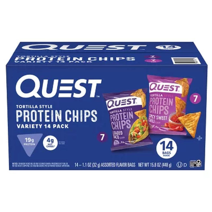 Quest Tortilla-Style 19G Protein Chips, Variety Pack, 14 Ct.