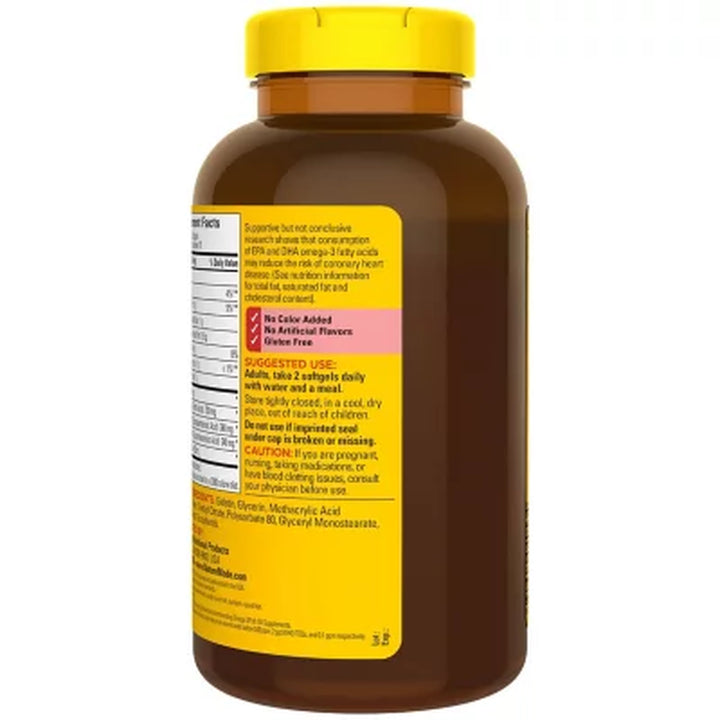 Nature Made Burp-Less Fish Oil 1,200 Mg. Softgels for Heart Health 2 Pk., 150 Ct./Pk.