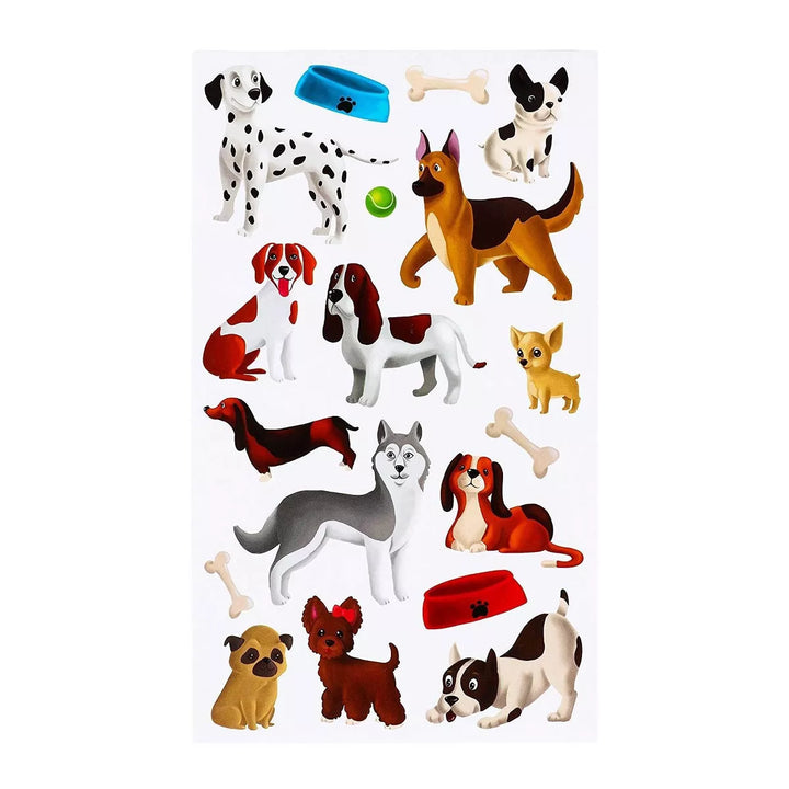 Blue Panda 36 Sheets / 684 Pieces Dog Puppy Stickers for Goodie Bags, Kids Birthday Party Favor, Scrapbooking, 8.5 X 5 In