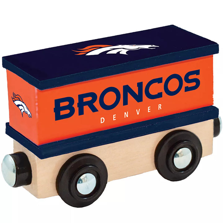 Masterpieces Wood Train Box Car - NFL Denver Broncos.