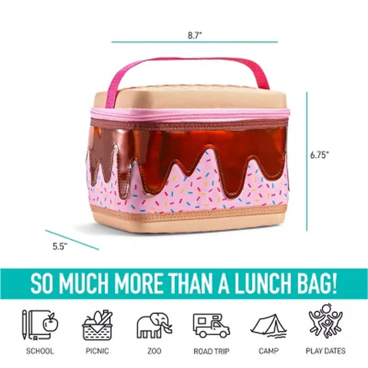 Fit + Fresh 3-Piece Novelty Insulated Lunch Bag Kit (Assorted Shapes and Colors)