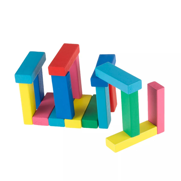 Toy Time Wooden Blocks Stacking Game with Carrying Bag - 48 Blocks